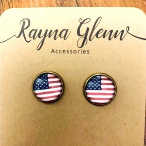 American Flag Studs